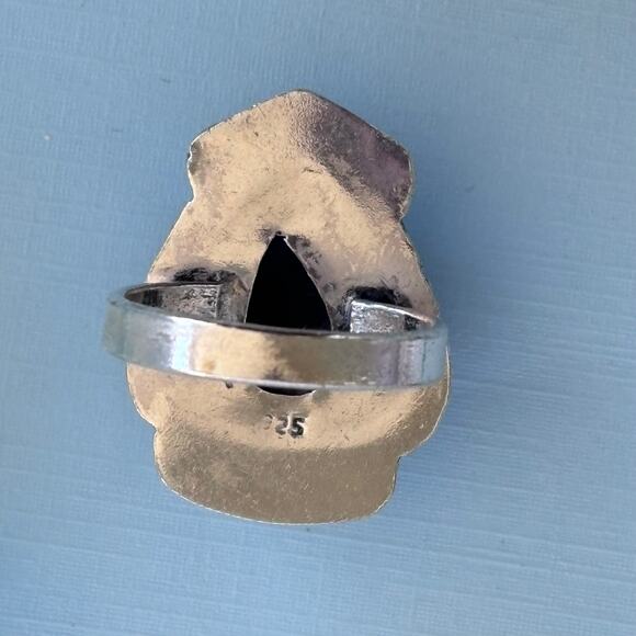 925 Sterling Amethyst Teardrop Ring - Picture 5 of 5